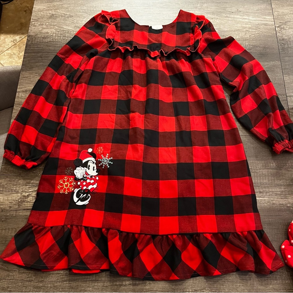 Minnie Mouse Holiday Plaid Flannel Nightshirt for Girls